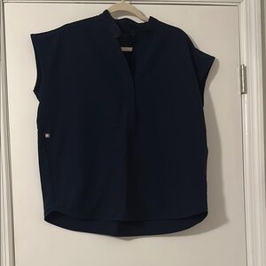 FIGS Navy Small Rafaela scrub top
